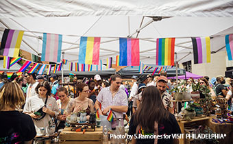 pride festival market in midtown-village