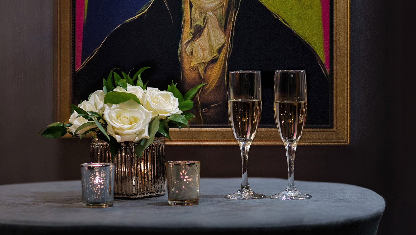 24th Floor Foyer Reception Tablescape