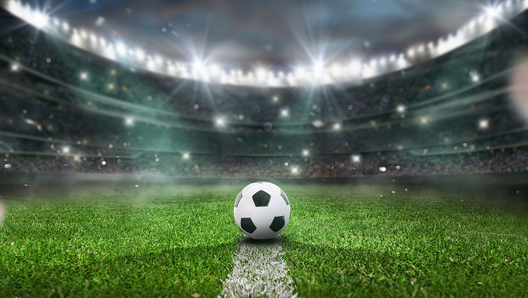 soccer ball in stadium