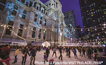 Ice skating rink at Dilworth Park