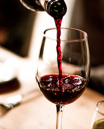 wine glass social hour