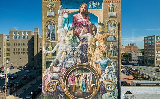 Common Threads Mural in Philadelphia