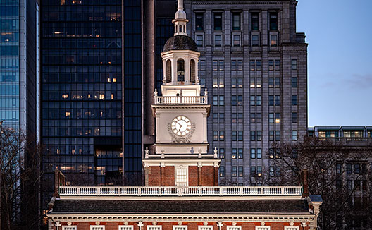 View of Independence Hall at Night